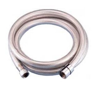 Manguera cromada de 1,5 m conexiones hembra 1/2C y hembra 3/8'
