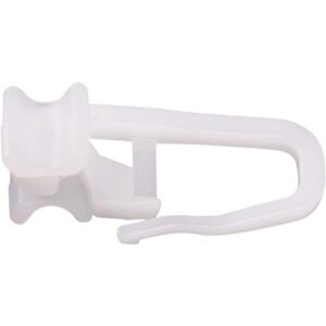 Clip con deslizador de plastico blanco para riel en X - juego de 10