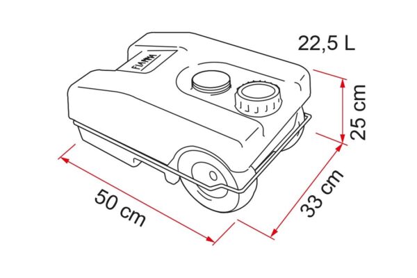 Tanque móvil de aguas residuales Roll Tank 23 W - Imagen 2