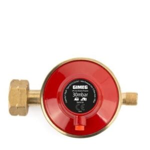 Regulador de Presión de Gas con válvula de soplado 30 MBAR combi 1/4 pulgada Izq.