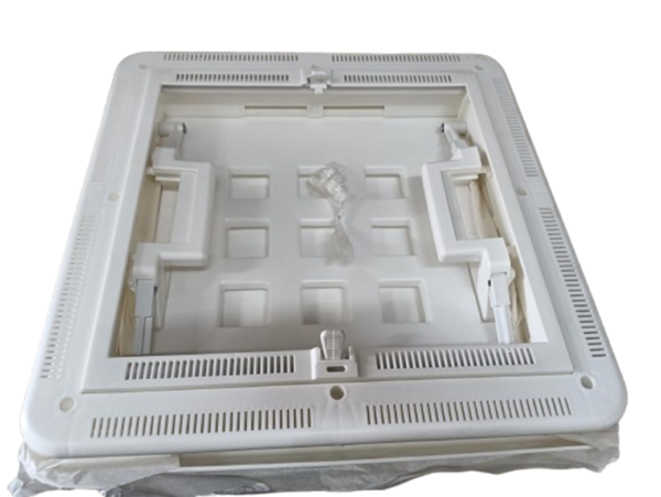 Claraboya 40x40 (con mosquitera y con cortina)  marco blanco / tapa blanca traslucida - Imagen 2