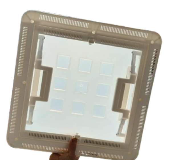 Claraboya 40x40 (con mosquitera y con cortina)  marco blanco / tapa blanca traslucida - Imagen 3