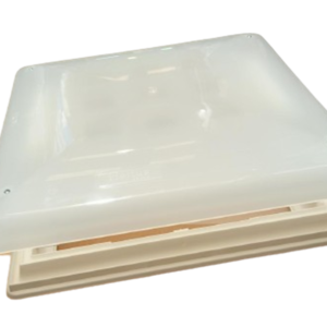 Claraboya 40x40 (con mosquitera y con cortina)  marco blanco / tapa blanca traslucida