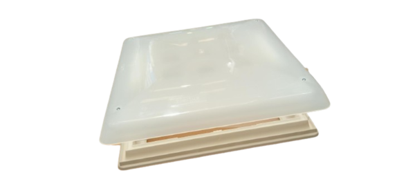 Claraboya 40x40 (con mosquitera y con cortina)  marco blanco / tapa blanca traslucida