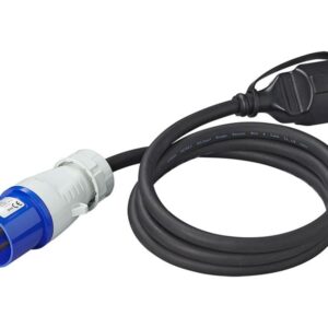 Toma CEE17 macho a 230V hembra 1,5 metros