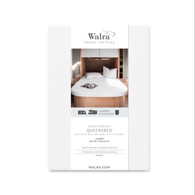 Sábana ajustable Walra Jersey (cama tamaño queen) blanca 130x185
