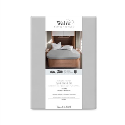 Sábana ajustable Walra Jersey (cama tamaño queen) gris 130x185