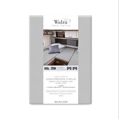 Sábana bajera ajustable Walra Jersey (3 piezas) gris 2 x 70 x 90 + 30 x 120