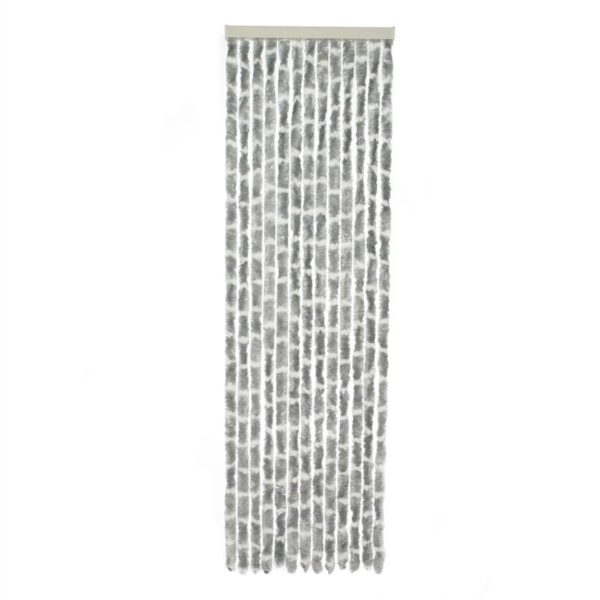 Cortinas de puerta de felpilla gris Streep/blanco de 56 x 185 cm - Imagen 2