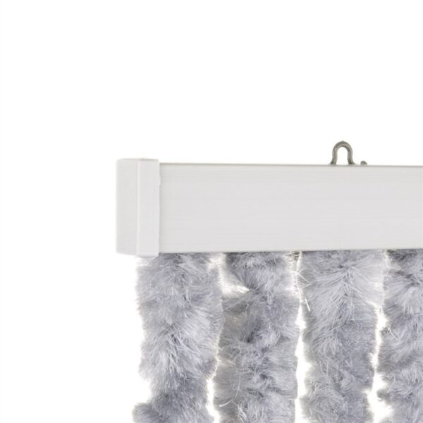 Cortinas de puerta de felpilla gris Streep/blanco de 56 x 185 cm - Imagen 3