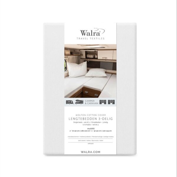Protector de colchón Walra Molton (3 piezas) blanco 2x70x90 + 30x120