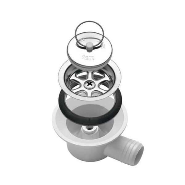 Desagüe 90º 38mm Ø con tapón (25mm)