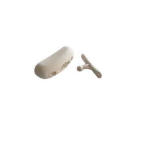 Tope para puerta bola de plástico blanco