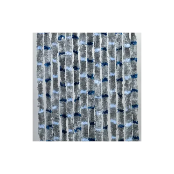 Cortina efecto terciopelo 560 x 1850 gris-azul mix