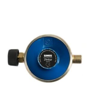 Regulador de Presión de Gas Campinggas 29 MBAR 1/4 pulgada Izq.